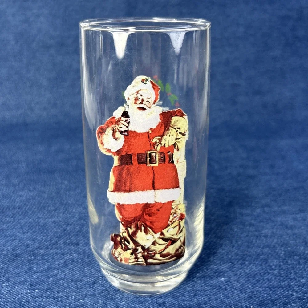 VTG Coca-Cola Haddon Sundblom Santa Claus Glasses Full Set Series II 93761